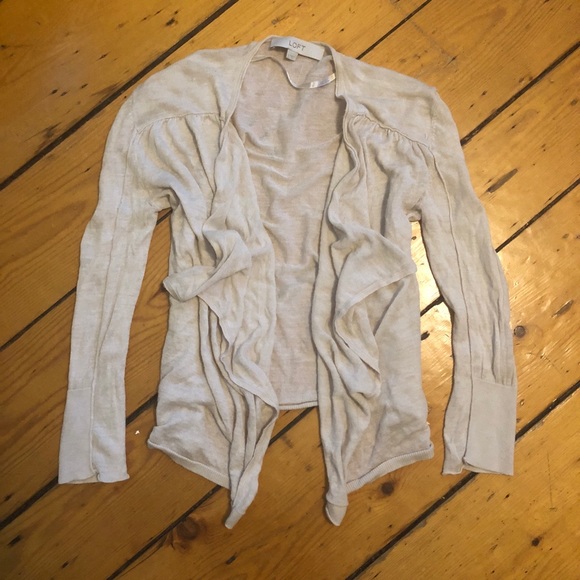 NWOT Ann Taylor LOFT sheer open lapel cardigan S - Picture 6 of 8